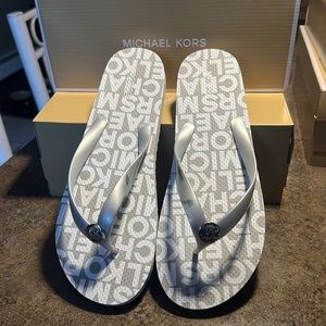 Michael Kors flip flops w/ box